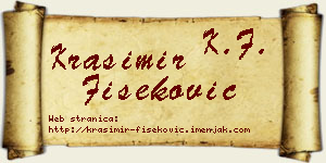 Krasimir Fišeković vizit kartica